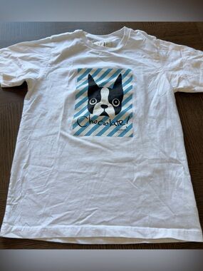 Chocolate Dog Face Tee in Blue and Black